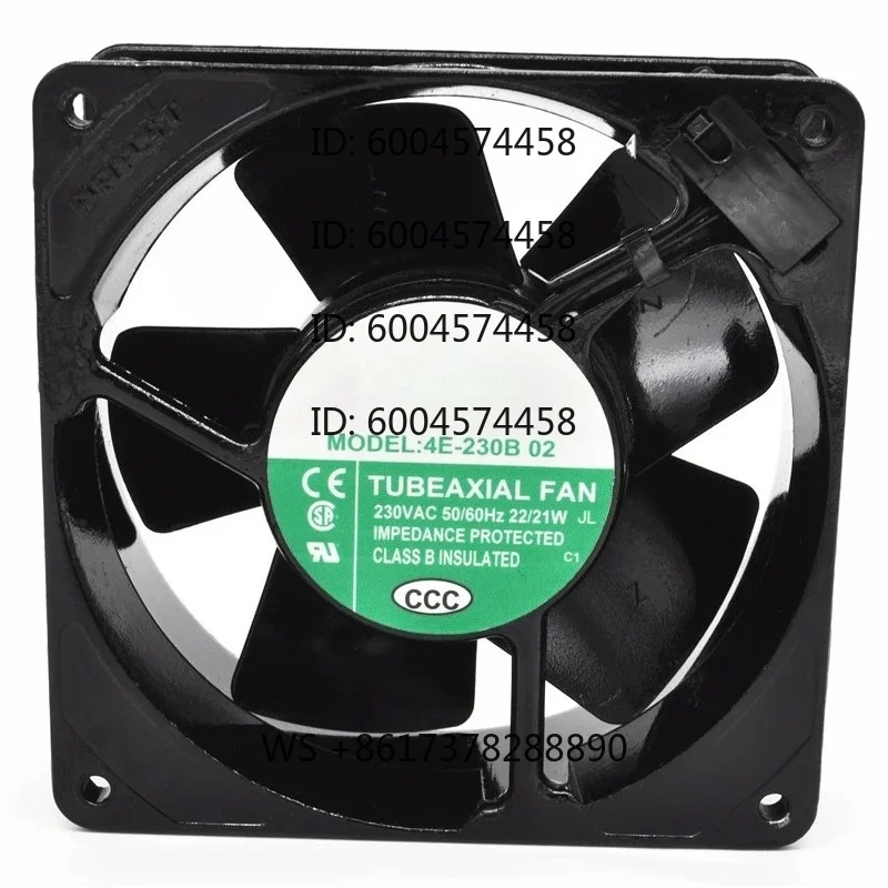 4E-230B 02 High Temperature Resistant Metal 230VAC 22/21W 50/60Hz 12cm Ball Bearing Cooling Fan 3000RPM
4E-230B 02 High Temperature Resistant Metal 230VAC 22/21W 50/60Hz 12cm Ball Bearing Cooling Fan 3000RPM