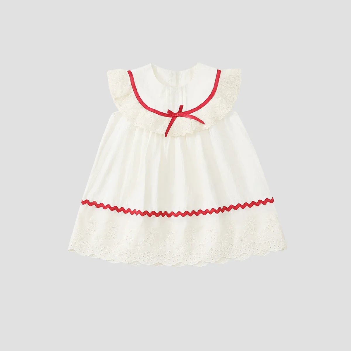 2025 Summer New Girls’ Lace Ruffled Dress - Korean Style Elegant Comfortable Breathable Cotton Sleeveless Bow Princess Dress
2025 Summer New Girls’ Lace Ruffled Dress - Korean Style Elegant Comfortable Breathable Cotton Sleeveless Bow Princess Dress