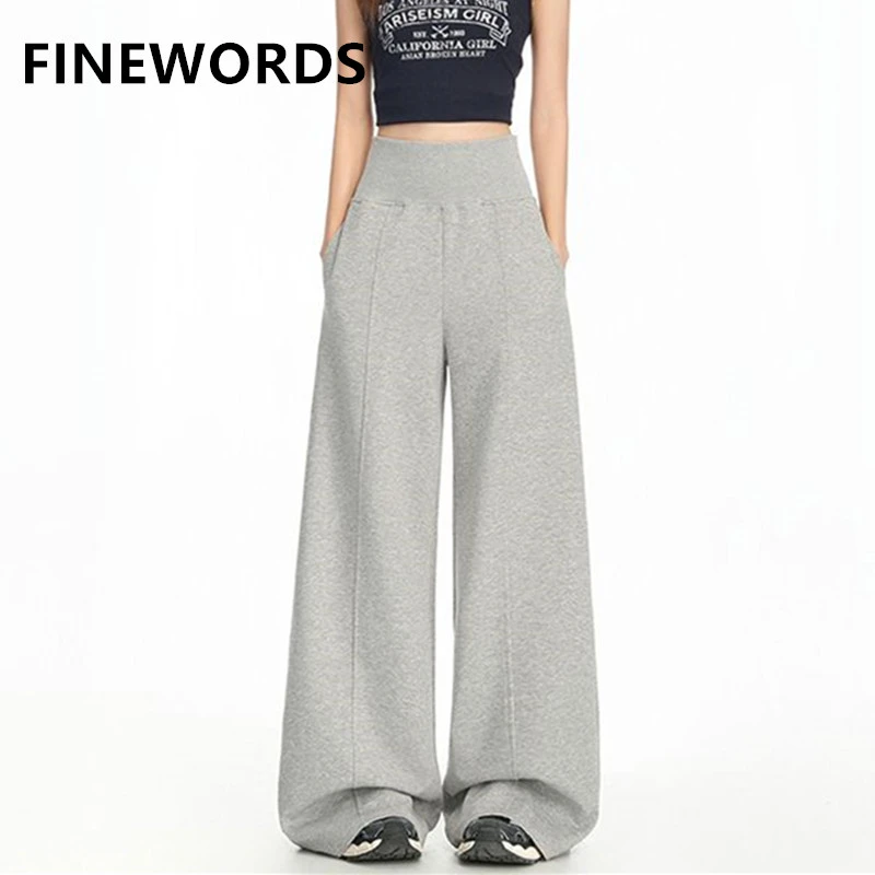 FINEWORDS винтажные повседневные корейские уличные брюки Easymatch, свободные широкие брюки, брюки полной длины с высокой талией
FINEWORDS винтажные повседневные корейские уличные брюки Easymatch, свободные широкие брюки, брюки полной длины с высокой талией