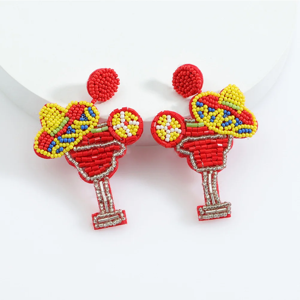 1Pair Wine Glass Beaded Earrings Women Dangle Drop Earrings Cool Fashion Statement Jewelry Holiday Dating Gift
1Pair Wine Glass Beaded Earrings Women Dangle Drop Earrings Cool Fashion Statement Jewelry Holiday Dating Gift