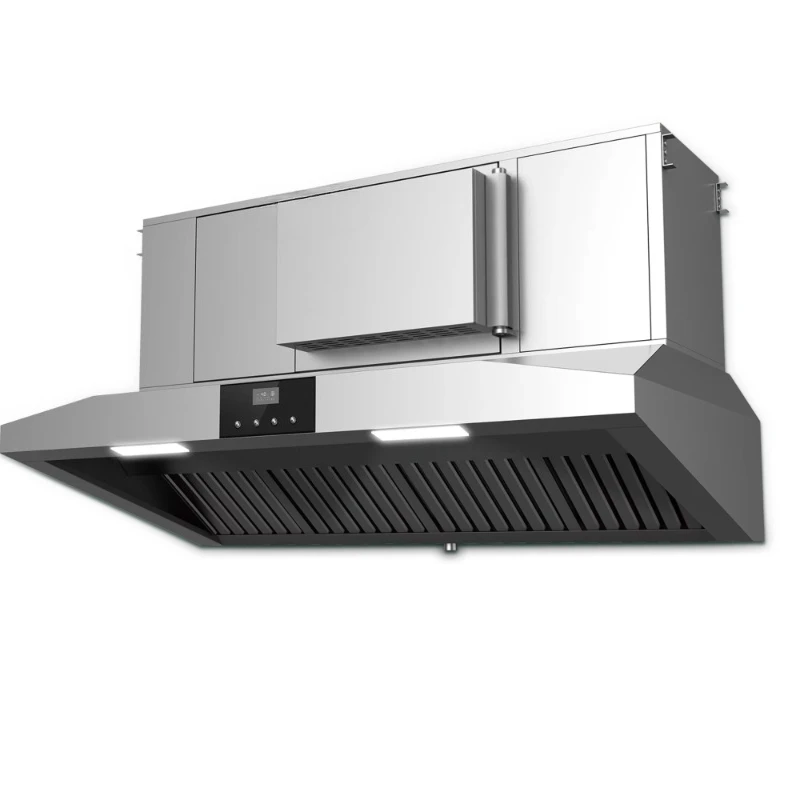 Hybrid hood 98% maximun filtration efficiency Kitchen oil mist hood
Hybrid hood 98% maximun filtration efficiency Kitchen oil mist hood