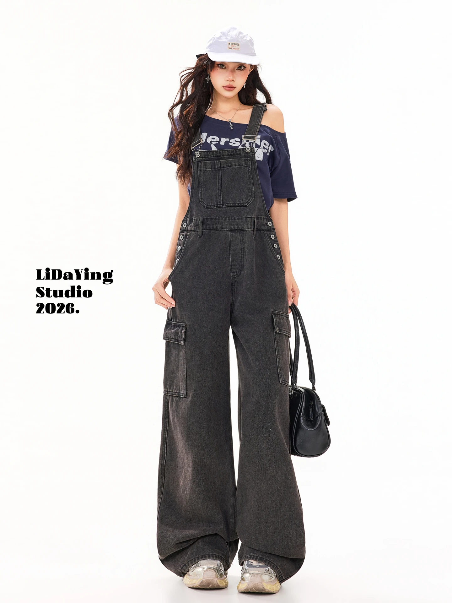 Li Dang Women's Wide Leg Denim Overalls Bla ey Straps Vintage American Sle Loose Fit Anti-Aging Workwear Cotton
Li Dang Women's Wide Leg Denim Overalls Bla ey Straps Vintage American Sle Loose Fit Anti-Aging Workwear Cotton