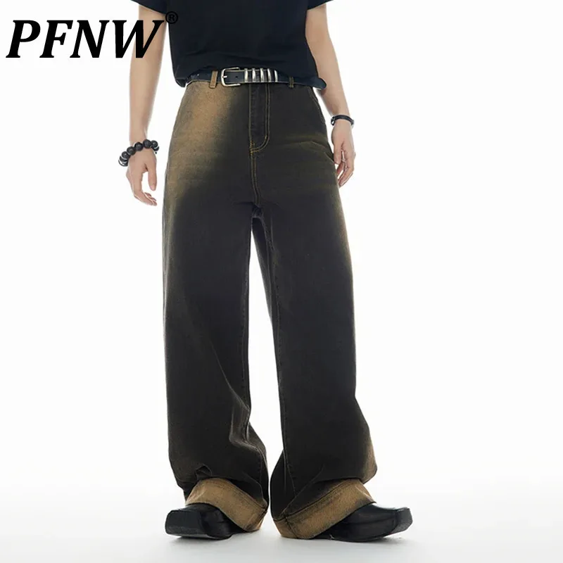 PFNW Vintage Style Men's Jeans Worn-out Straight Casual Bottom Contrast Color Wide Leg Male Denim Pants New Trend 2024 28W3418
PFNW Vintage Style Men's Jeans Worn-out Straight Casual Bottom Contrast Color Wide Leg Male Denim Pants New Trend 2024 28W3418