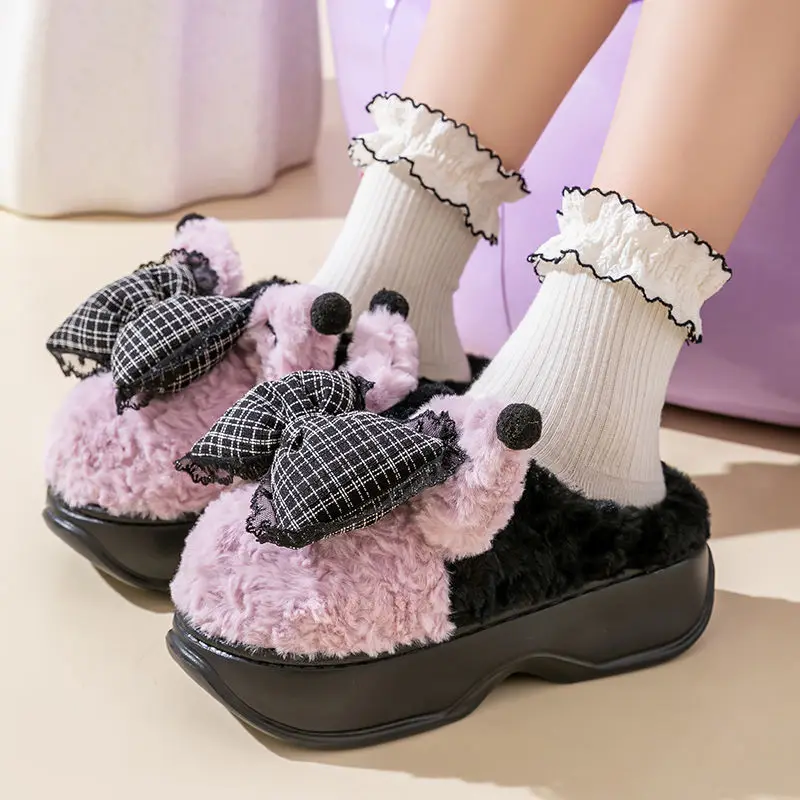 new winter bow bunny ears slippers for women home indoor shoes ladies thick bottom fuzzy warm cotton slippers Purple mules shoes
new winter bow bunny ears slippers for women home indoor shoes ladies thick bottom fuzzy warm cotton slippers Purple mules shoes