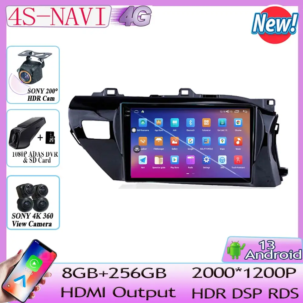 7862 ЦП стерео Android 13 для Toyota Hilux Pick Up AN120 2015-2020 RHD автомобильное радио, мультимедийная навигация GPS No 2din DVD 5G WIFI
7862 ЦП стерео Android 13 для Toyota Hilux Pick Up AN120 2015-2020 RHD автомобильное радио, мультимедийная навигация GPS No 2din DVD 5G WIFI