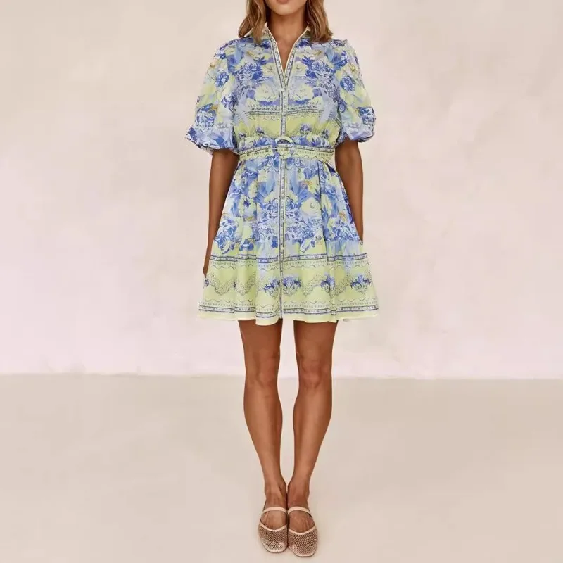 2025 Новое модное платье с принтом поло и рукавами-пузырьками, костюм на заказ с 5 рукавами
2025 Новое модное платье с принтом поло и рукавами-пузырьками, костюм на заказ с 5 рукавами