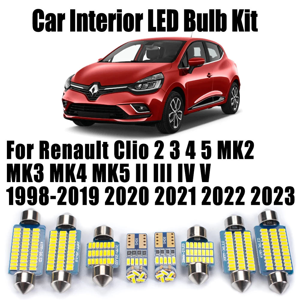 LED Bulb For Renault Clio 2 3 4 5 MK2 MK3 MK4 MK5 II III IV V 1998-2020 2021 2022 2023 Canbus Interior Light Kit Car Accessories
LED Bulb For Renault Clio 2 3 4 5 MK2 MK3 MK4 MK5 II III IV V 1998-2020 2021 2022 2023 Canbus Interior Light Kit Car Accessories