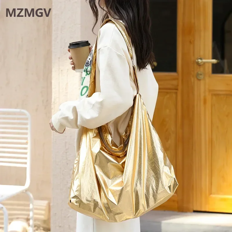 Solid Color Soft Tin Foil Shoulder Bag for Women Korean Style College Student Large Capacity Messenger Bag Casual Crossbody Bag
Solid Color Soft Tin Foil Shoulder Bag for Women Korean Style College Student Large Capacity Messenger Bag Casual Crossbody Bag