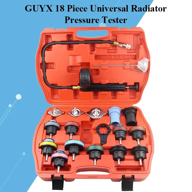 18 Pcs Radiator Pressure Tester Tool Kit Cooling System Testing Tool Vacuum Vehicle Universal For Audi BMW Ford Volvo
18 Pcs Radiator Pressure Tester Tool Kit Cooling System Testing Tool Vacuum Vehicle Universal For Audi BMW Ford Volvo