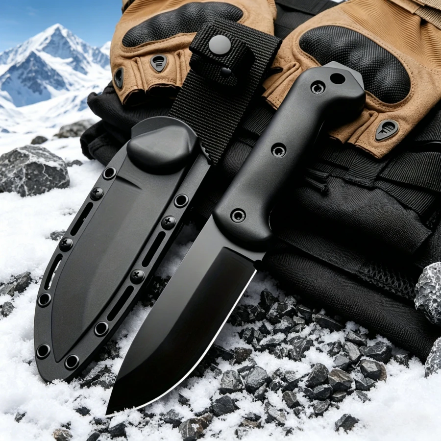 Black Portable Straight Knife 8Cr13Mov Blade Nylon Fiber Handle Suitable for Outdoor Camping and Daily Emergency Carry
Black Portable Straight Knife 8Cr13Mov Blade Nylon Fiber Handle Suitable for Outdoor Camping and Daily Emergency Carry