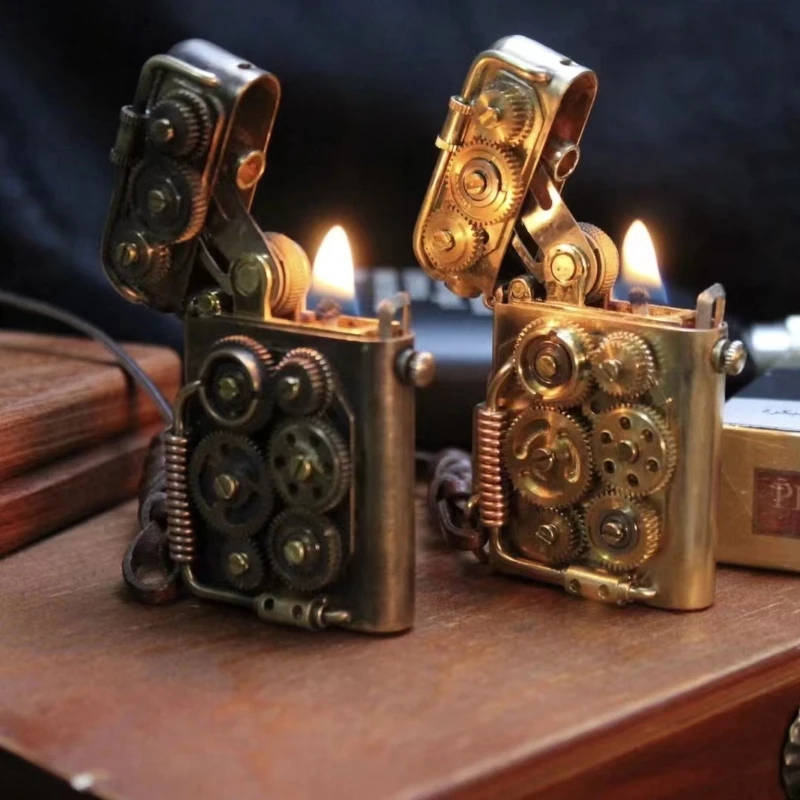 Handmade Raw Copper Automatic Catapult Kerosene Lighter Torrance Steam Punk Pure Copper Nostalgic Series Smoking Accessories
Handmade Raw Copper Automatic Catapult Kerosene Lighter Torrance Steam Punk Pure Copper Nostalgic Series Smoking Accessories