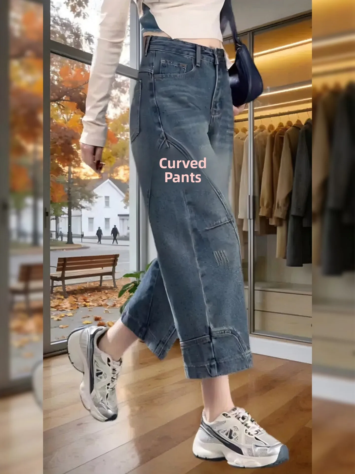 Trendy Harlan Denim Jeans Women's Spring Autumn New Style plus Size Wide Leg Pants High Waist Straight Cut Pocket Detail
Trendy Harlan Denim Jeans Women's Spring Autumn New Style plus Size Wide Leg Pants High Waist Straight Cut Pocket Detail