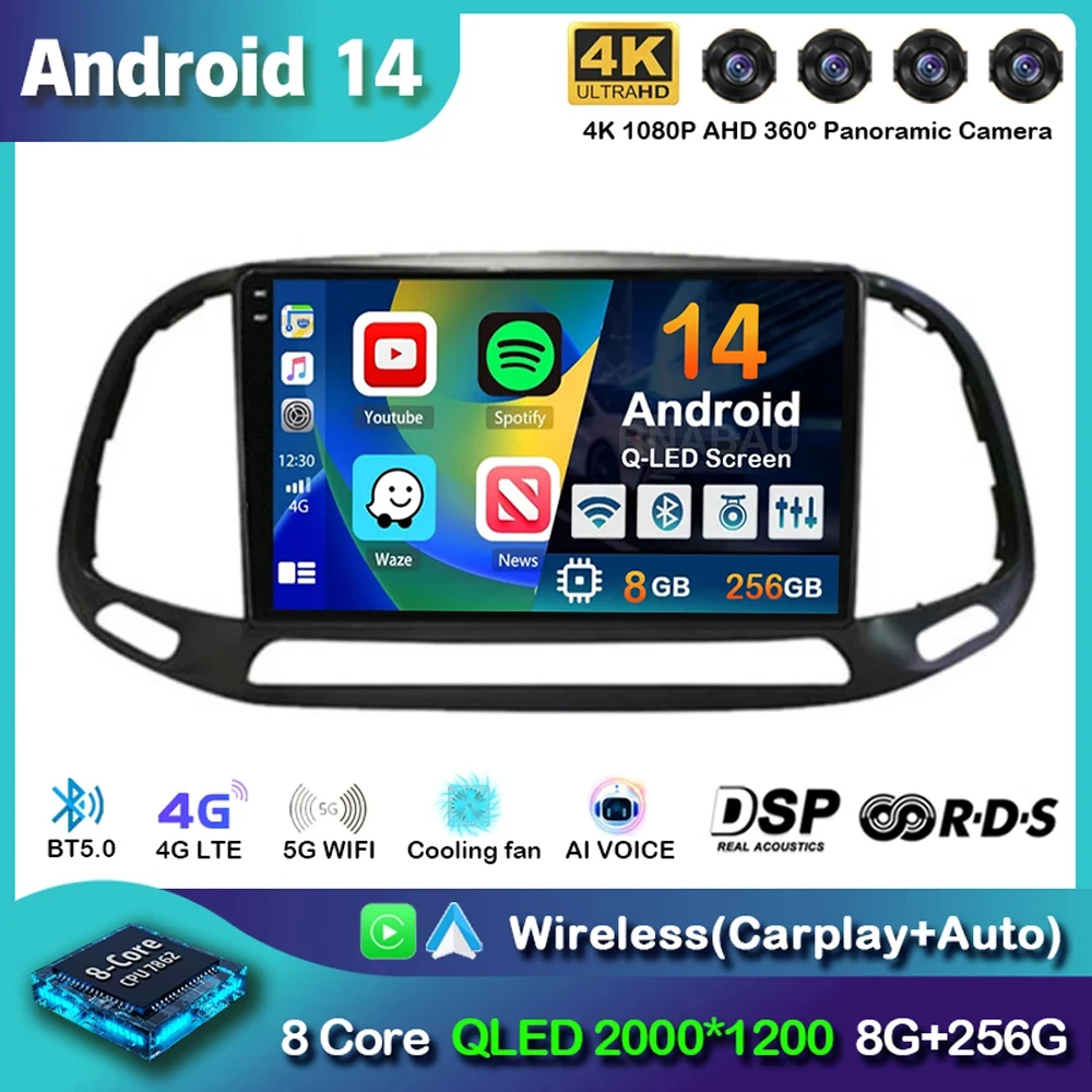 Android 14 Carplay Auto Car Radio For Fiat Doblo 2015 2016 2017 2018 2019 Multimedia GPS Video Player Navigation Stereo 2din DVD
Android 14 Carplay Auto Car Radio For Fiat Doblo 2015 2016 2017 2018 2019 Multimedia GPS Video Player Navigation Stereo 2din DVD