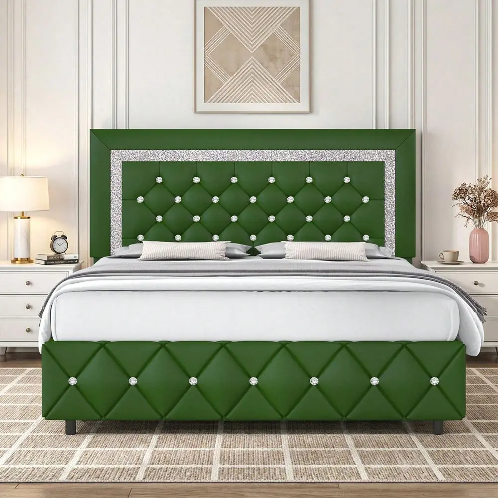 Full Queen King Size Bed Frame, Upholstered Bed Frame With Diamond Headboard And Footboard, Pearl White Beige Black Grey Pink Pu
Full Queen King Size Bed Frame, Upholstered Bed Frame With Diamond Headboard And Footboard, Pearl White Beige Black Grey Pink Pu
