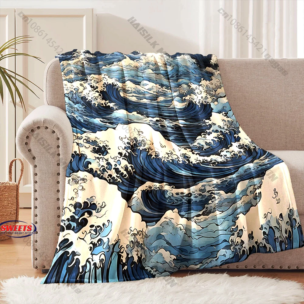 Ocean Wave Pattern Blanket Multiple sizes kid's and adults' bedroom living room sofa decor blanket, Exquisite gift
Ocean Wave Pattern Blanket Multiple sizes kid's and adults' bedroom living room sofa decor blanket, Exquisite gift