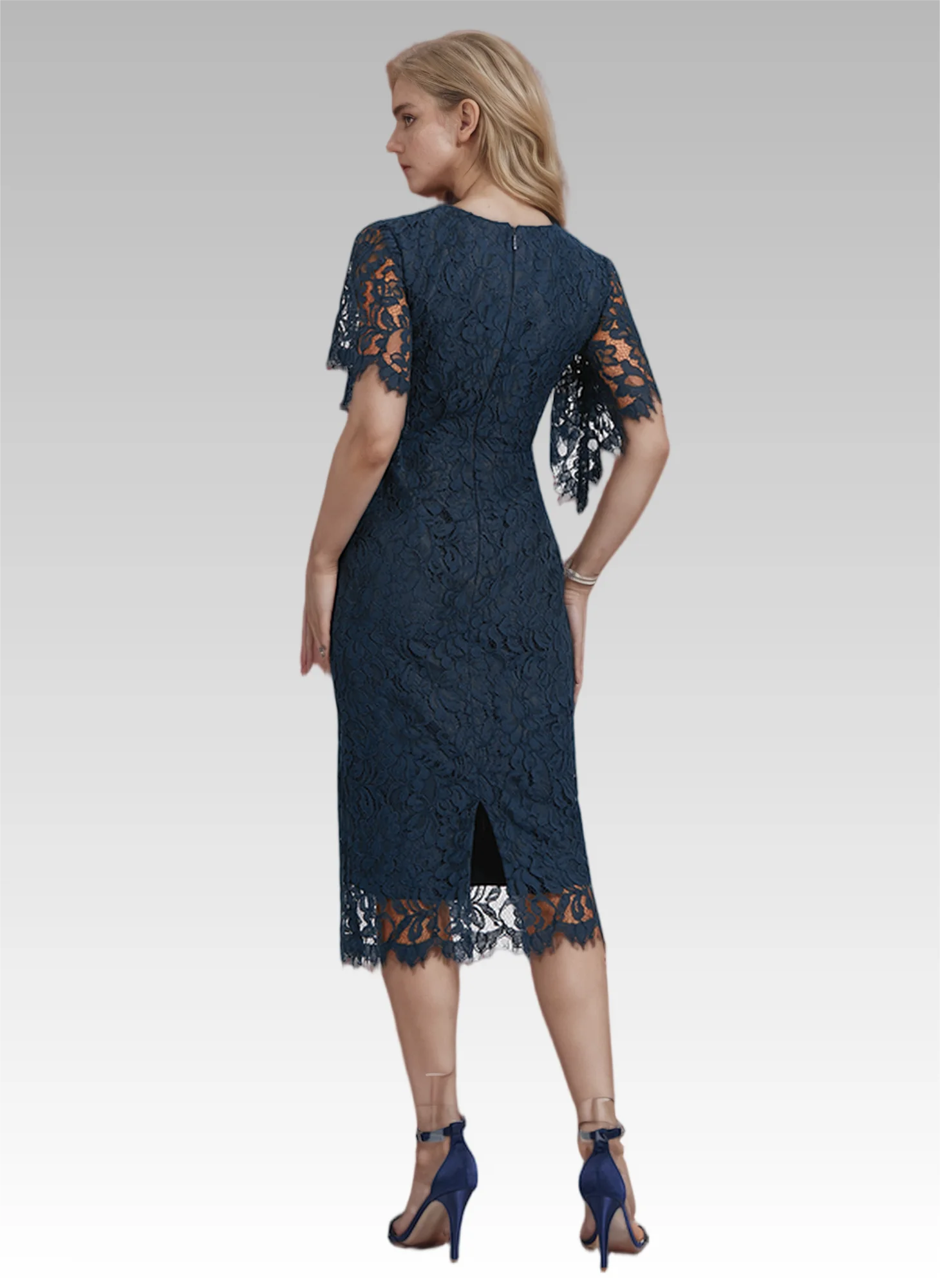 Elegant Sheath Evening Gown Lace Short Sleeve Scoop Neck Knee-Length Mother of the Bride Dress Plus Size 2025 free customized
Elegant Sheath Evening Gown Lace Short Sleeve Scoop Neck Knee-Length Mother of the Bride Dress Plus Size 2025 free customized