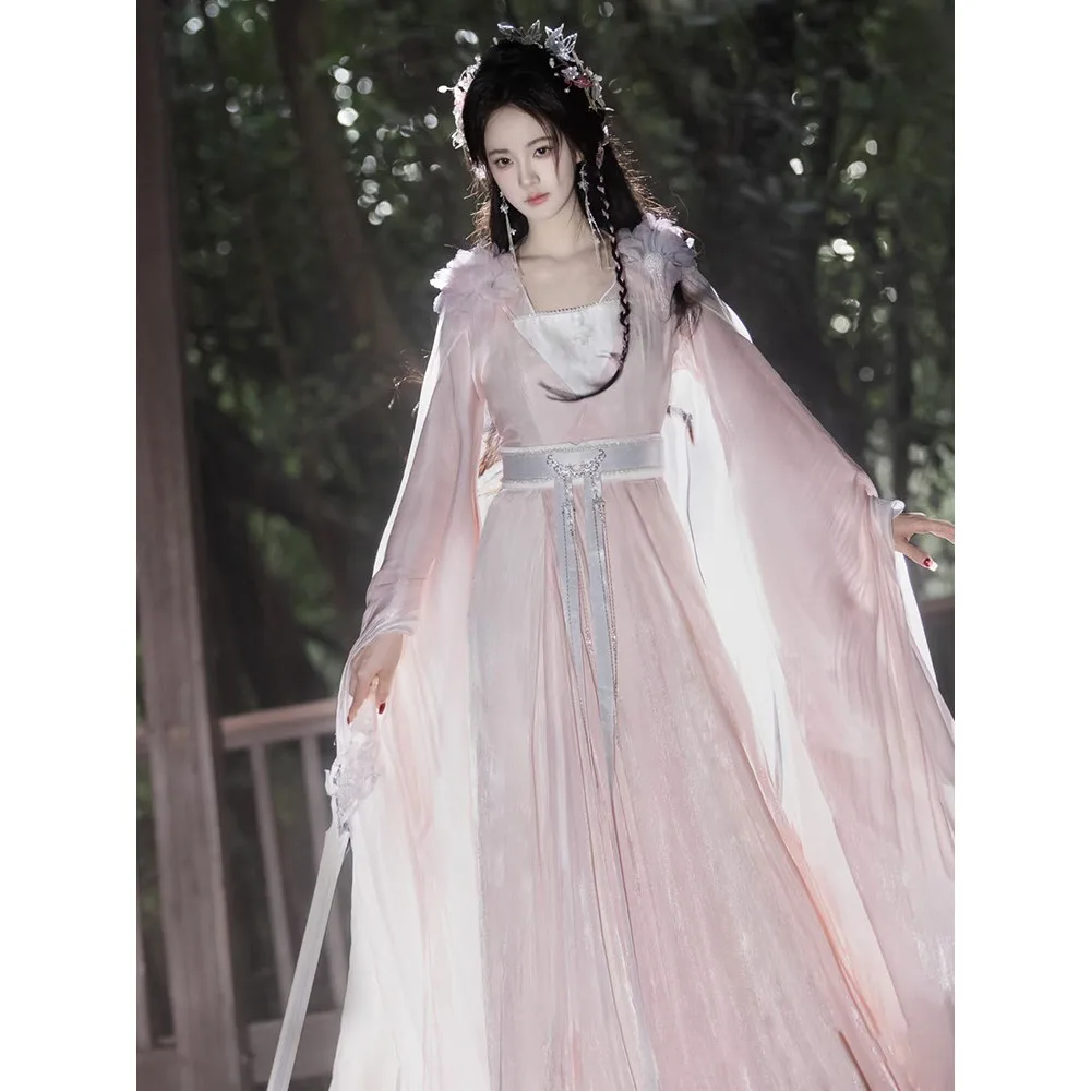 Women's Adult Hanfu Fairy Flowy Wide Sleeve Martial Arts Full Set Ancient Costume
Women's Adult Hanfu Fairy Flowy Wide Sleeve Martial Arts Full Set Ancient Costume