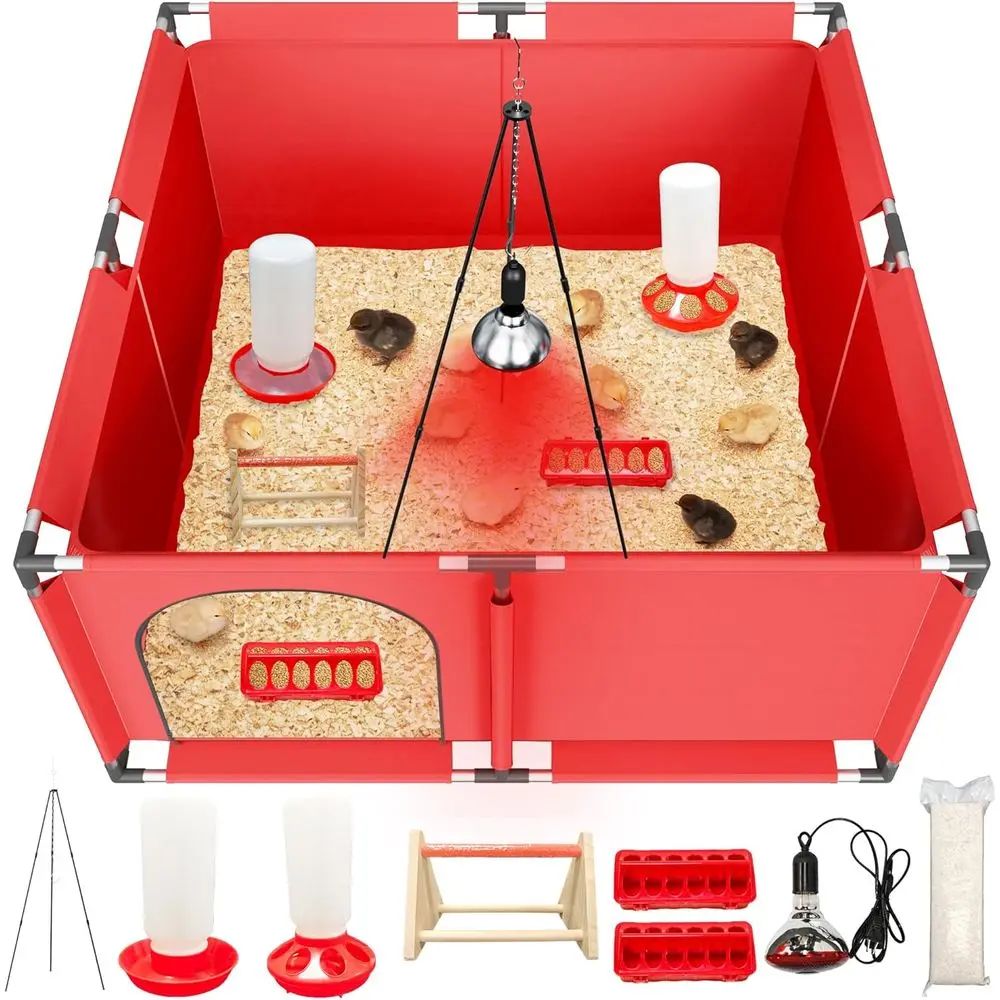 All-in-One Chicken Brooder Box or Chicks Starter Kit with Timer Heat Lamp & Stand, Perch, Sawdust, eeder & Waterer, Large Sturdy
All-in-One Chicken Brooder Box or Chicks Starter Kit with Timer Heat Lamp & Stand, Perch, Sawdust, eeder & Waterer, Large Sturdy