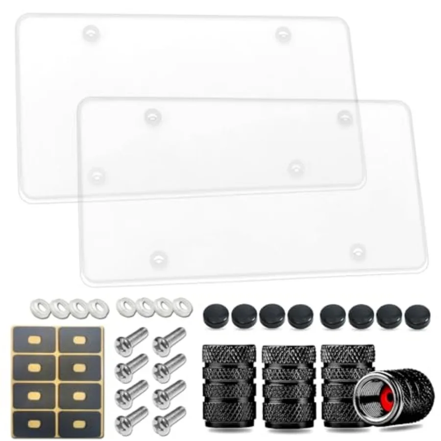 License Plate s Flat License Plate, Novelty Unbreakable Car Tag Frame Protector for Vehicles/Trucks, with Screws, Black Caps, R
License Plate s Flat License Plate, Novelty Unbreakable Car Tag Frame Protector for Vehicles/Trucks, with Screws, Black Caps, R