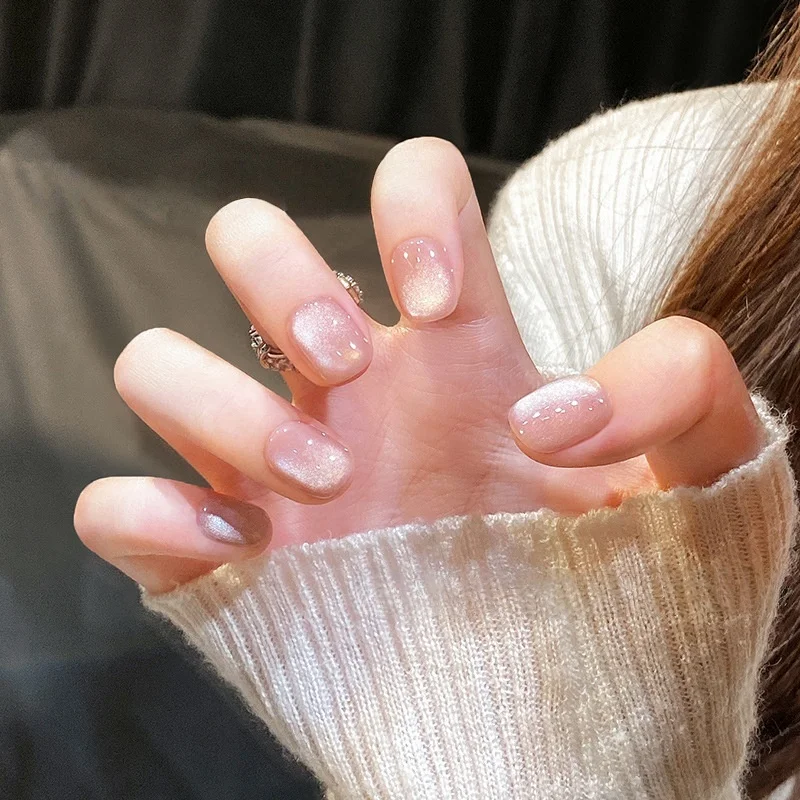 10pcs Rose Quartz Cat's Eye Handmade Nails Strawberry Flash Press on Nail Short Oval Fake Nail for Women&Girl False Nail Art
10pcs Rose Quartz Cat's Eye Handmade Nails Strawberry Flash Press on Nail Short Oval Fake Nail for Women&Girl False Nail Art