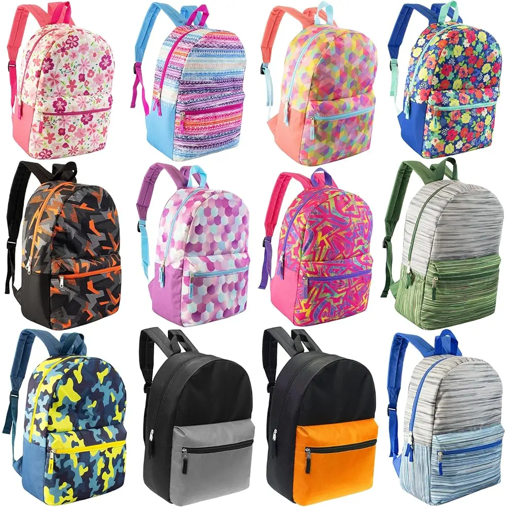 24-Pa 17"" School Backpacks For Kids - Backpacks In Bulk For Elementary, Middle, And High School Students, 24 Assorted Colors
24-Pa 17"" School Backpacks For Kids - Backpacks In Bulk For Elementary, Middle, And High School Students, 24 Assorted Colors