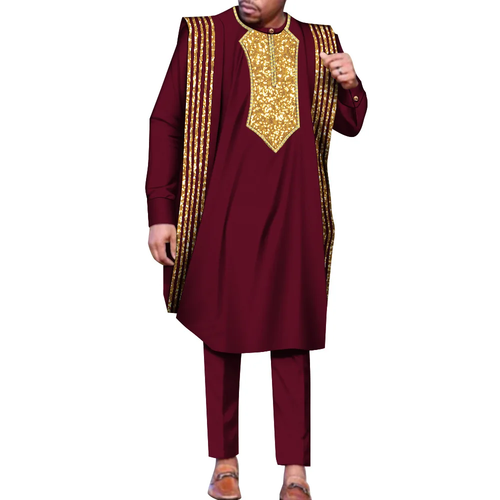 2025 European and American Men's Robe Suit - A Three-piece Wedding Outfit Consisting of A National-style Top and Trousers
2025 European and American Men's Robe Suit - A Three-piece Wedding Outfit Consisting of A National-style Top and Trousers