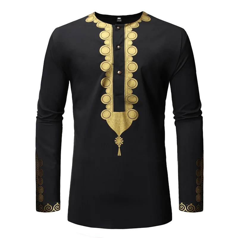 Men's Fashion New Men's African Style Casual Long-sleeved Shirt Men's Bronzing Shirt
Men's Fashion New Men's African Style Casual Long-sleeved Shirt Men's Bronzing Shirt