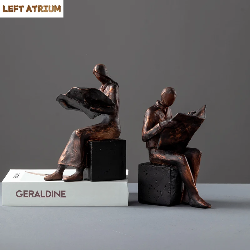 Vintage Figure Sculpture Library Book Stand Bookend Abstract Character Resins Statue Desk Decoration Bookshelf Figures Statuette
Vintage Figure Sculpture Library Book Stand Bookend Abstract Character Resins Statue Desk Decoration Bookshelf Figures Statuette