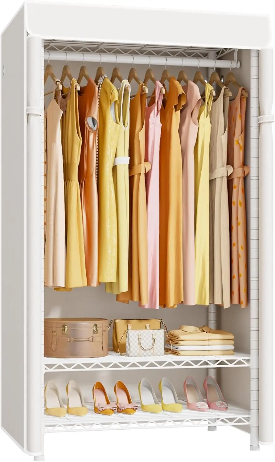 HOME H5C Clothes Rack with Cover, Portable Closet for Hanging Clothes, Covered Clothing Racks Heavy Duty, Freestanding Garmen
HOME H5C Clothes Rack with Cover, Portable Closet for Hanging Clothes, Covered Clothing Racks Heavy Duty, Freestanding Garmen