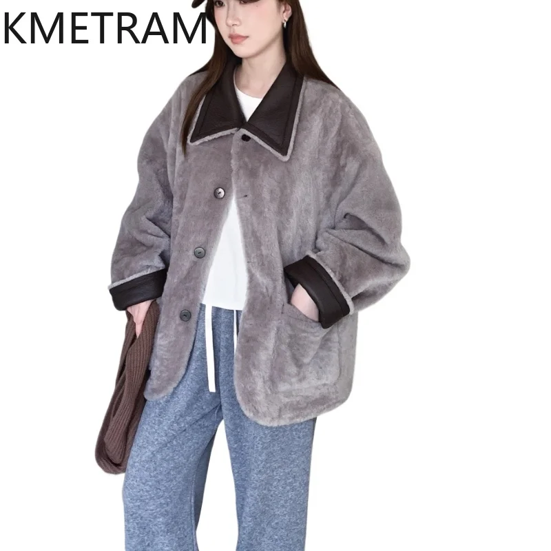 KMETRAM 100% Real Merino Sheepskin Wool Fashion Double Faced Fur Jacket Casual Mid-Length Winter Woman Clothing 2025 ropa mujer
KMETRAM 100% Real Merino Sheepskin Wool Fashion Double Faced Fur Jacket Casual Mid-Length Winter Woman Clothing 2025 ropa mujer