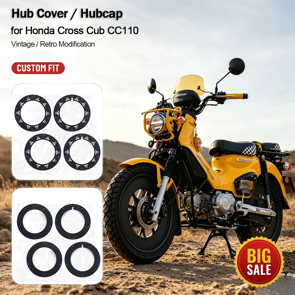 Retro Closed Wheel Hub Cover for Honda Cross Cub CC110, Full Enclosed Rim Cap Motorcycle Modification Accessories
Retro Closed Wheel Hub Cover for Honda Cross Cub CC110, Full Enclosed Rim Cap Motorcycle Modification Accessories