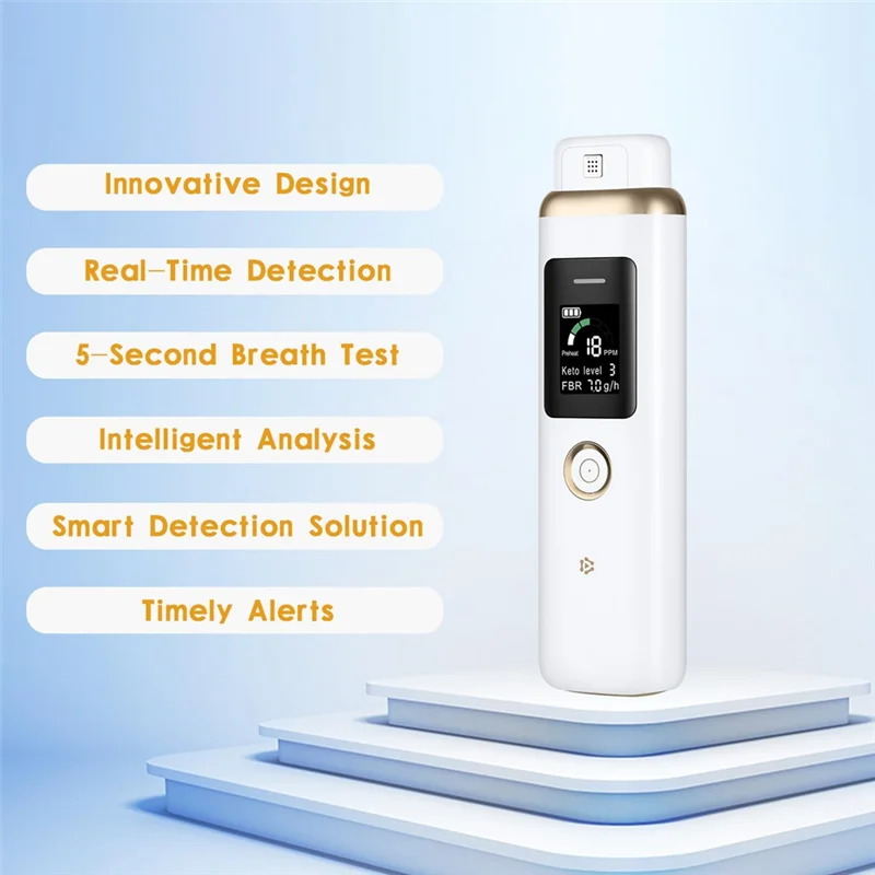 【Best Selling】Professional Ketone Breath Analyzer Ketosis Breath Tester Accurate For Tracking Your Ketones White
【Best Selling】Professional Ketone Breath Analyzer Ketosis Breath Tester Accurate For Tracking Your Ketones White