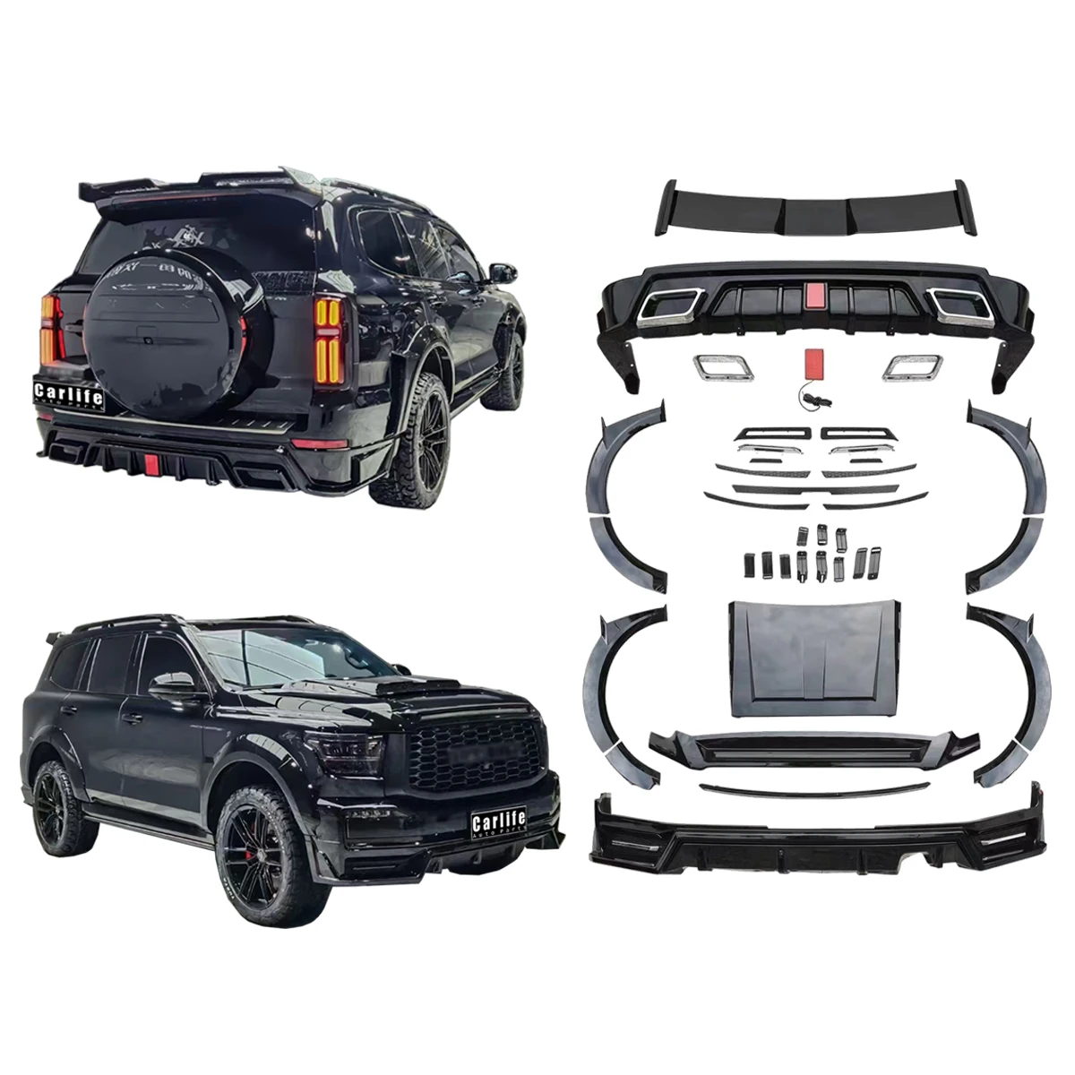 With Front Lip Rear Diffuser Wheel Arch Aerodynamic Kit Include Front Lip Rear Diffuser for Tank 500 2022-.
With Front Lip Rear Diffuser Wheel Arch Aerodynamic Kit Include Front Lip Rear Diffuser for Tank 500 2022-.