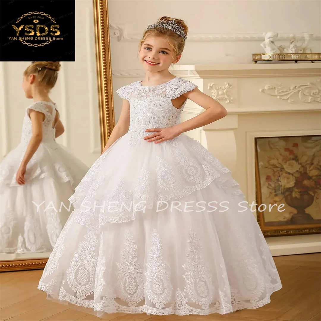 Customized Flower Girl Dresses For Wedding Customized Beading Appliqued Litter Kids Baby Birthday Gowns First Communion Dresses
Customized Flower Girl Dresses For Wedding Customized Beading Appliqued Litter Kids Baby Birthday Gowns First Communion Dresses