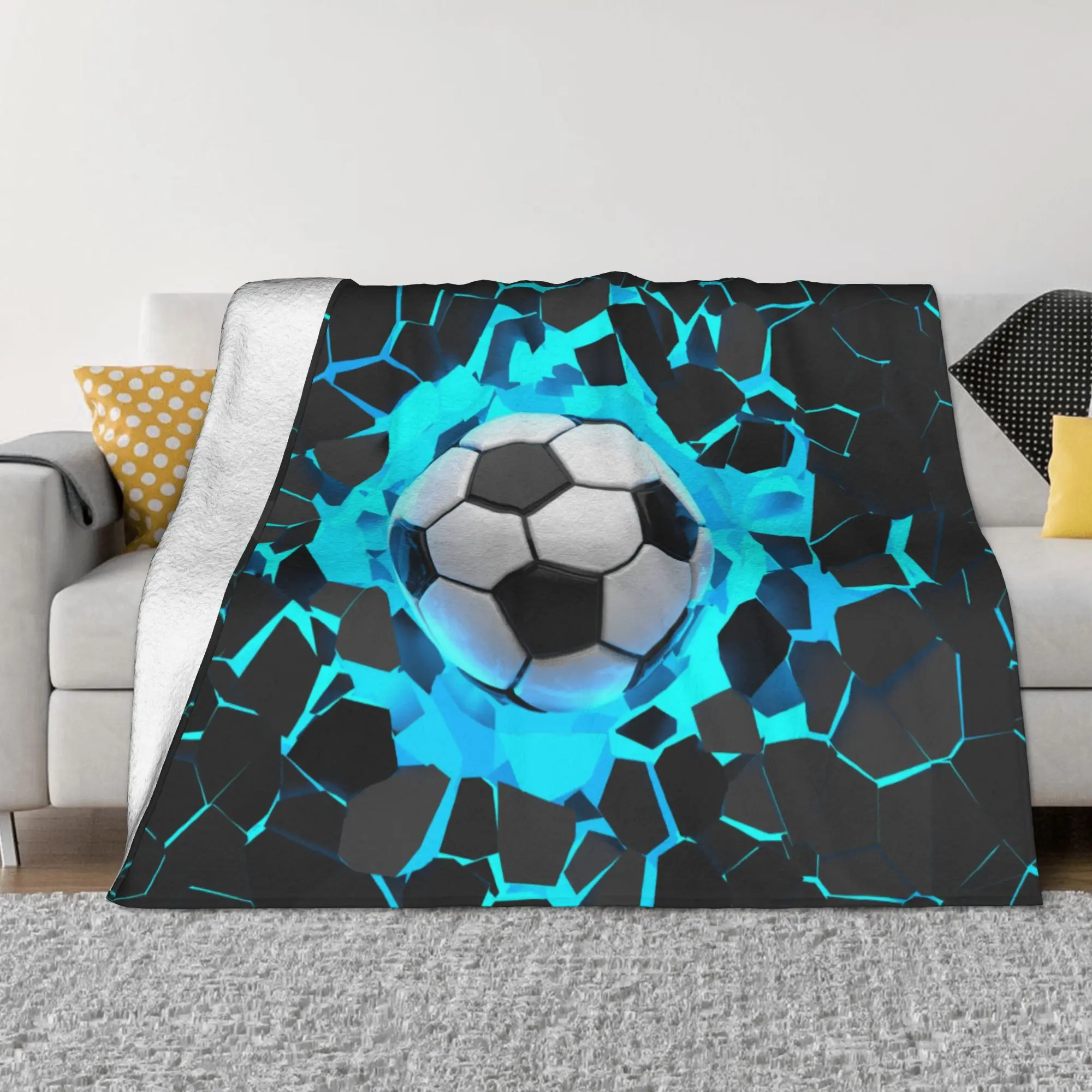 Soccer Football Balls Blanket Sports Flannel Novelty Soft Throw Blankets for Home All Season
Soccer Football Balls Blanket Sports Flannel Novelty Soft Throw Blankets for Home All Season