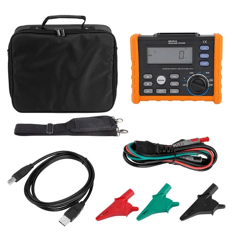 Leakage Tester RCD Loop Resistance Tester MS5910 Digital Resistance Meter RCD Loop Resistance Tester Multimeter
Leakage Tester RCD Loop Resistance Tester MS5910 Digital Resistance Meter RCD Loop Resistance Tester Multimeter