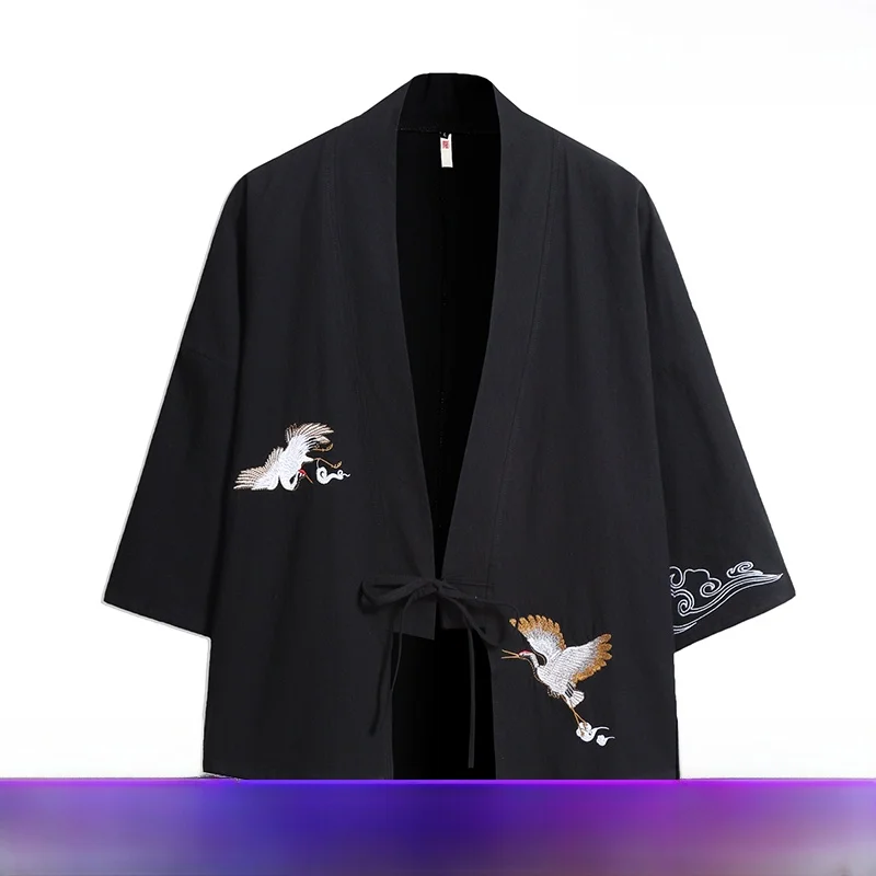 Chinese Sle Crane Embroidery Pure Cotton Summer Outerwear Tang Costume Men's Hanfu Ancient Tea Zen Clothing Jaet
Chinese Sle Crane Embroidery Pure Cotton Summer Outerwear Tang Costume Men's Hanfu Ancient Tea Zen Clothing Jaet