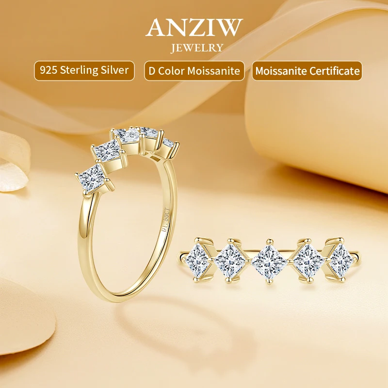 2025 New 5 Stone 1.50ctw. Princess Cut D-E Moissanite Ring for Women 925 Silver 18k Gold Plated Certified 3x3mm Lad Diamond Band
2025 New 5 Stone 1.50ctw. Princess Cut D-E Moissanite Ring for Women 925 Silver 18k Gold Plated Certified 3x3mm Lad Diamond Band