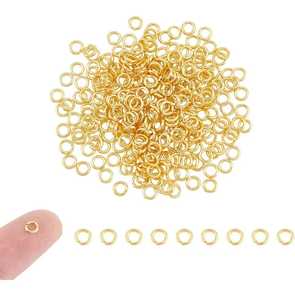 300Pcs Real 18K Gold Plated Open Jump Rings Stainless Steel Round Rings 4mm Golden Jump Ring Metal Connectors Rings making kit
300Pcs Real 18K Gold Plated Open Jump Rings Stainless Steel Round Rings 4mm Golden Jump Ring Metal Connectors Rings making kit
