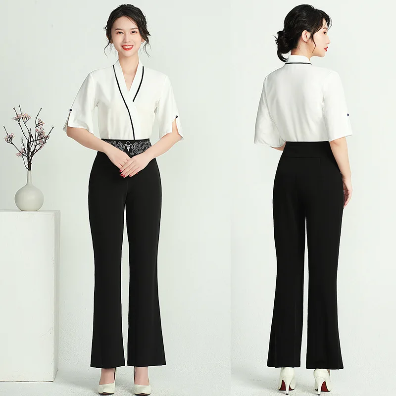 Summer Esthetic Spa Nail Salon Work Woman Beauty Salon Beautician clothing Foot Bath Thailand Massage Uniform Overalls Set
Summer Esthetic Spa Nail Salon Work Woman Beauty Salon Beautician clothing Foot Bath Thailand Massage Uniform Overalls Set