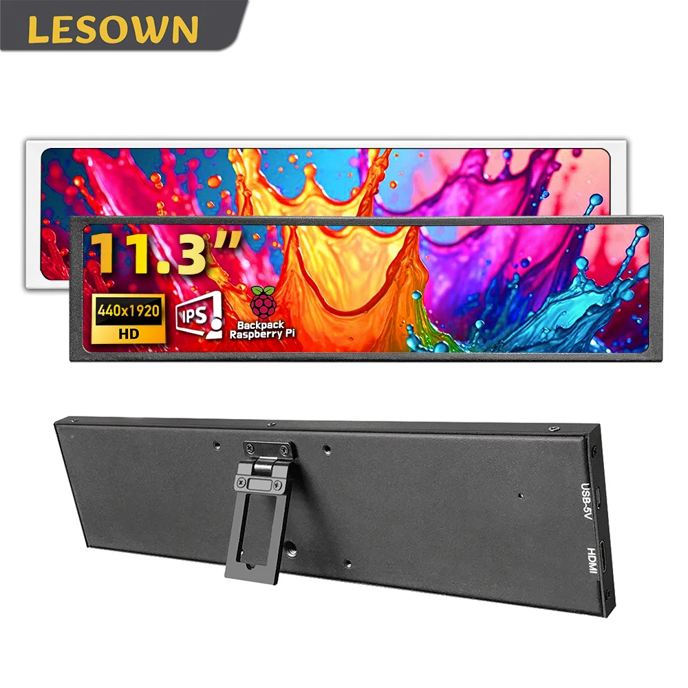 LESOWN Stretched Strip Display 11.3 Inch Secondary Monitor 440×1920 IPS Ultra-wide Display AIDA64 Sensor Panel Driver-Free Setup
LESOWN Stretched Strip Display 11.3 Inch Secondary Monitor 440×1920 IPS Ultra-wide Display AIDA64 Sensor Panel Driver-Free Setup