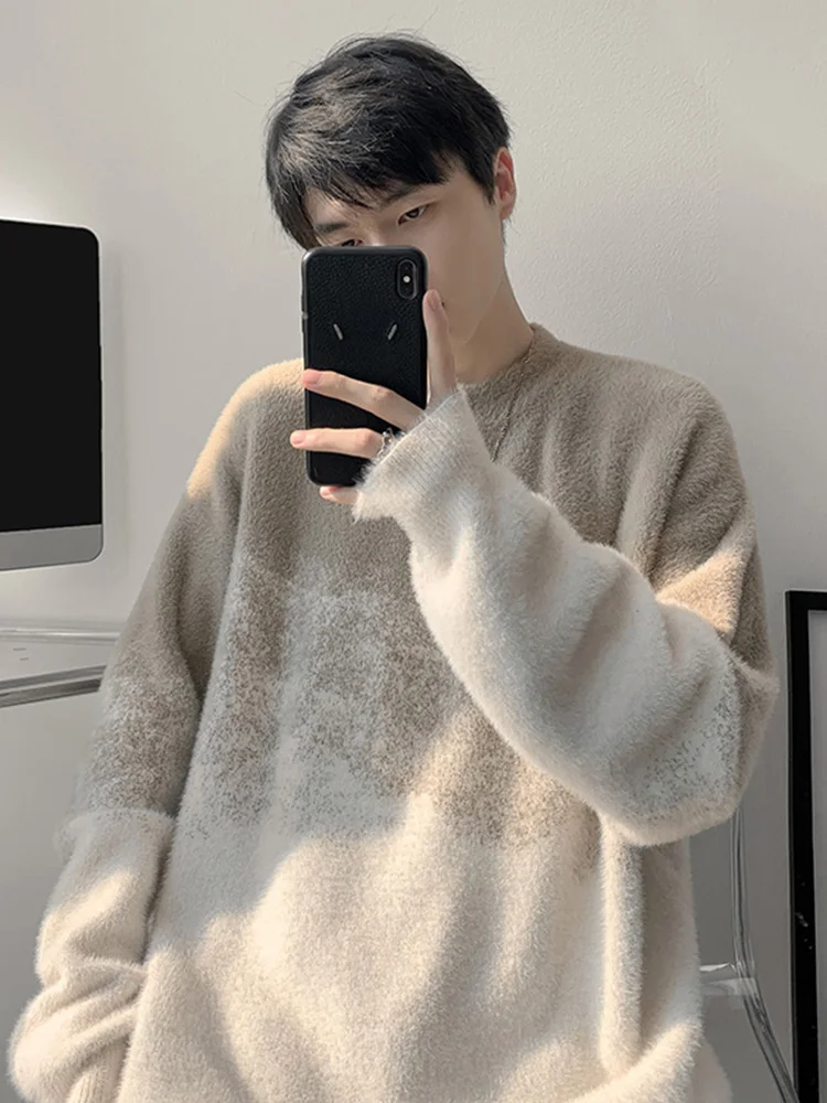 Hong Kong Sle Color Blo Men's Knitted Sweater Winter Lazy adient Mink Fur Warm Top for Teenagers round Ne Long Sve
Hong Kong Sle Color Blo Men's Knitted Sweater Winter Lazy adient Mink Fur Warm Top for Teenagers round Ne Long Sve