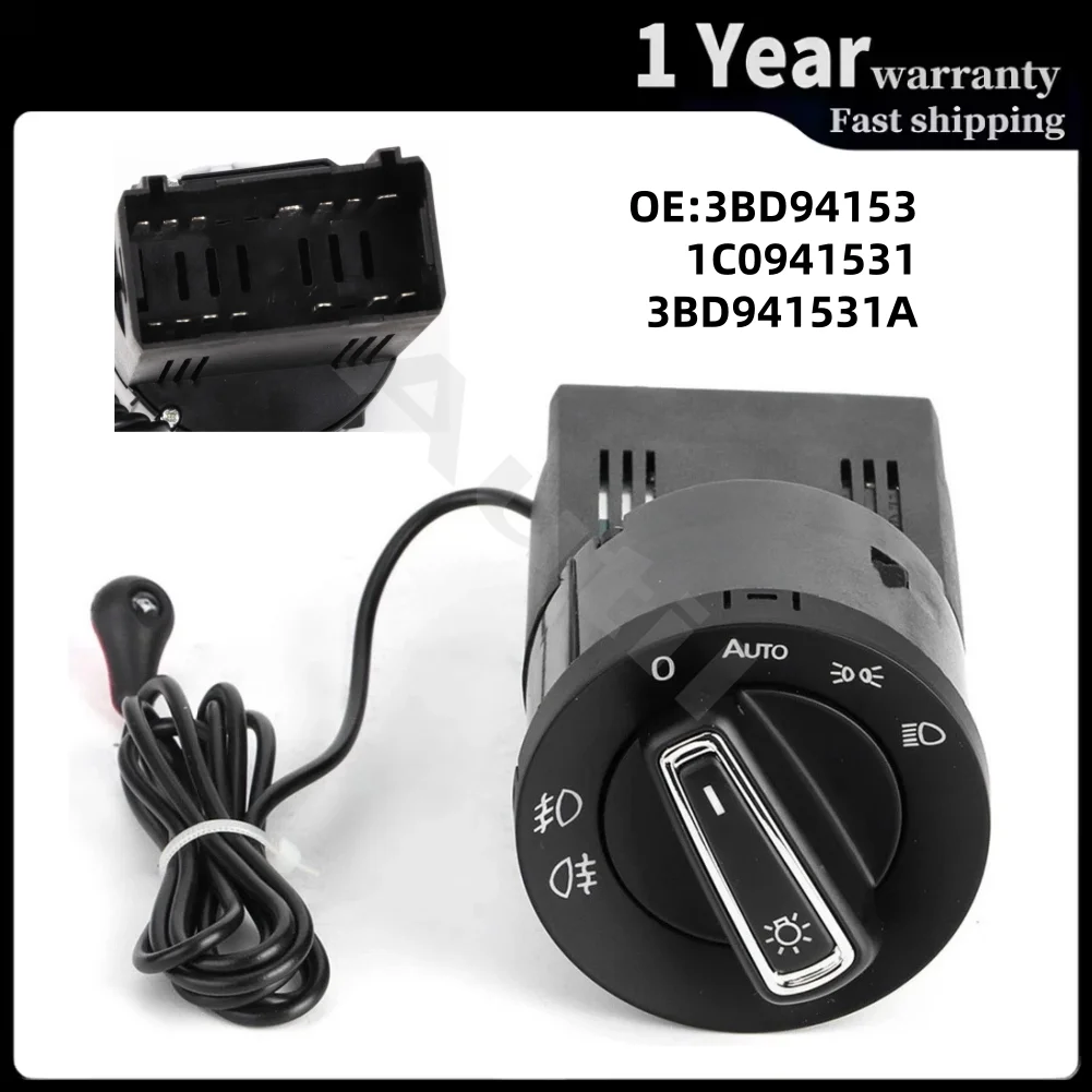 3BD941531 Headlight Control Switch Button for VW Golf MK4 Passat B5 Polo 9N Beetle T5 Sharan Lupo 1995-2009 Car Accessories
3BD941531 Headlight Control Switch Button for VW Golf MK4 Passat B5 Polo 9N Beetle T5 Sharan Lupo 1995-2009 Car Accessories