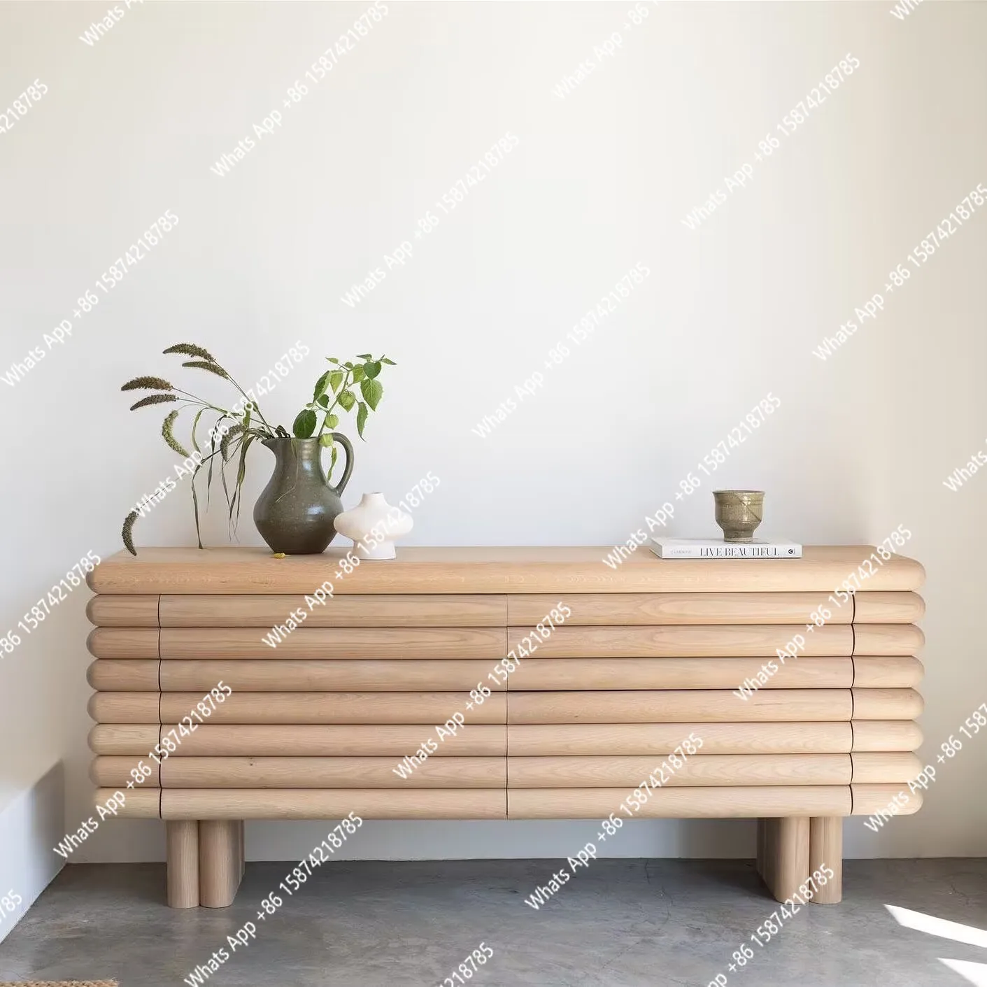 Log wind storage entrance table, decoration strip case locker, antique design, cylindrical solid wood entrance cabinet
Log wind storage entrance table, decoration strip case locker, antique design, cylindrical solid wood entrance cabinet