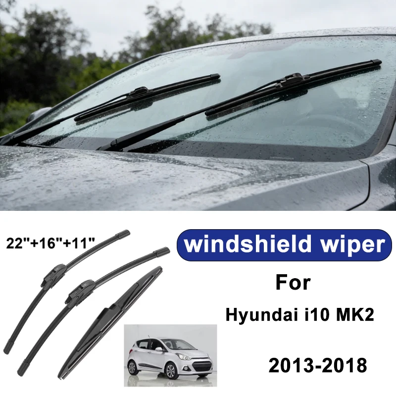 For Hyundai i10 MK2 2013-2018 car windshield front/rear wipers, silent wiper blades,car blade brush accessories
For Hyundai i10 MK2 2013-2018 car windshield front/rear wipers, silent wiper blades,car blade brush accessories
