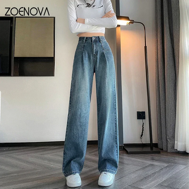 ZOENOVA 2024 Spring Korea New Women's Wide Leg Pants Street Fashion Vintage Loose Straight Trousers Autumn Ladis Casual Jeans
ZOENOVA 2024 Spring Korea New Women's Wide Leg Pants Street Fashion Vintage Loose Straight Trousers Autumn Ladis Casual Jeans