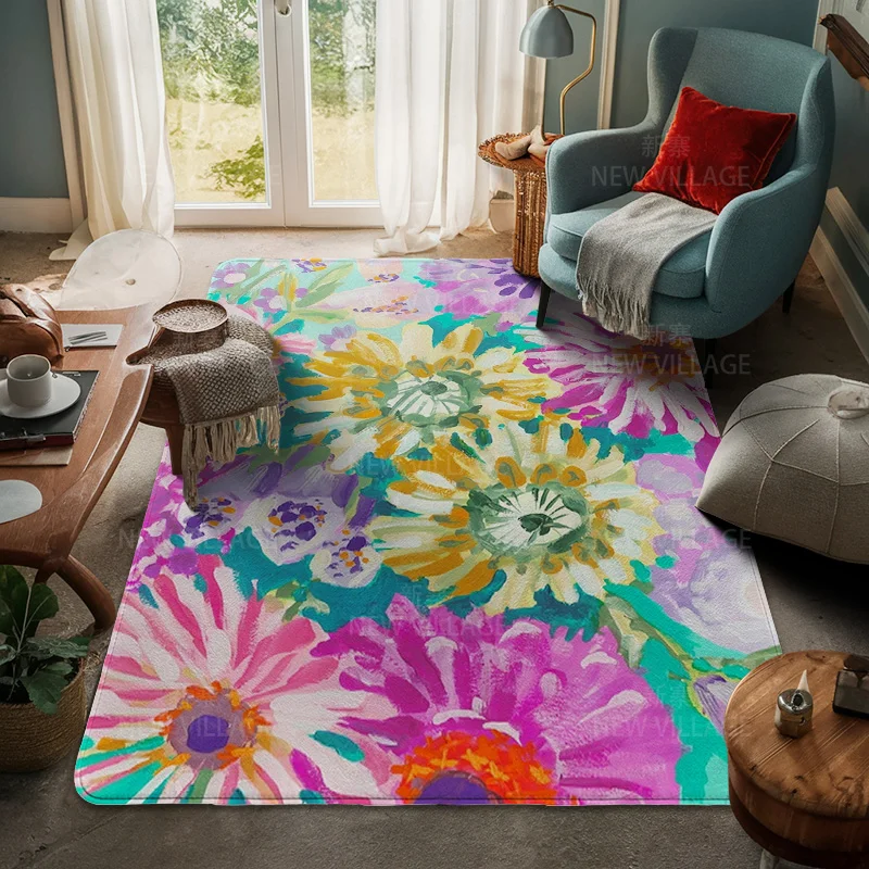 Scandinavian Botanical Flower Carpet Style Door Mat Entry Floor Mat Living Room Bedroom Cafe Room Decorative Floor Matt
Scandinavian Botanical Flower Carpet Style Door Mat Entry Floor Mat Living Room Bedroom Cafe Room Decorative Floor Matt