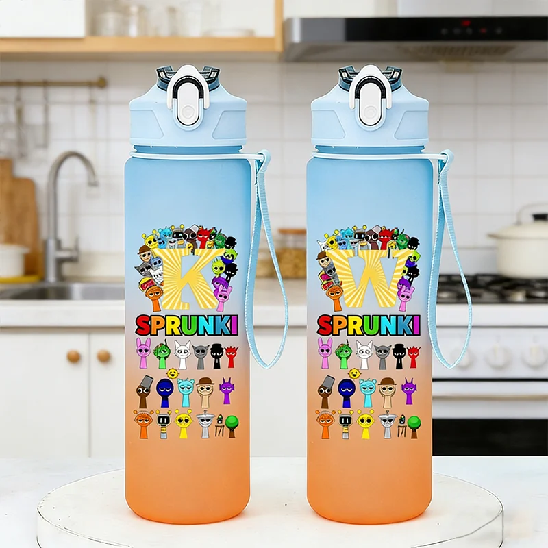 750ML Sprunkis Gradient Color Water Bottle with Straw Game Print Drinking Cups Summer Large Capacity Cute Plastic Bottles Gifts
750ML Sprunkis Gradient Color Water Bottle with Straw Game Print Drinking Cups Summer Large Capacity Cute Plastic Bottles Gifts