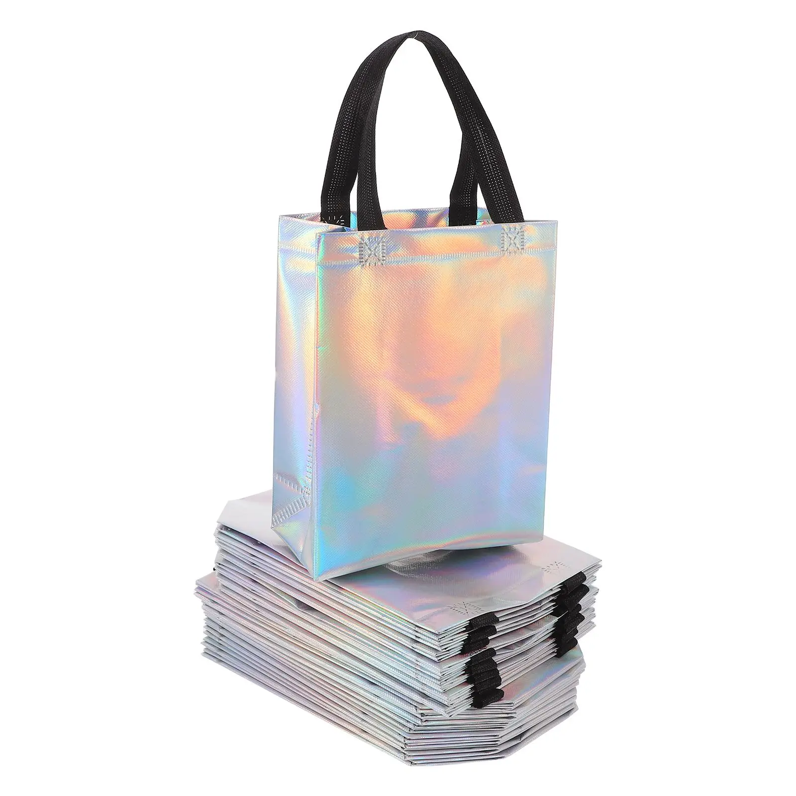 20 pcs Gift Bags Iridescent Reusable Non-woven Fabric Party Favor Tote Bags Lightweight Waterproof Birthday Candy Treat
20 pcs Gift Bags Iridescent Reusable Non-woven Fabric Party Favor Tote Bags Lightweight Waterproof Birthday Candy Treat