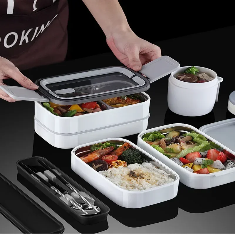 1400mL Stainless Steel Double Layered Lunch Box for Kids Office Outdoor Picnic Fruit Dessert Food Storage Tableware Kitchenware
1400mL Stainless Steel Double Layered Lunch Box for Kids Office Outdoor Picnic Fruit Dessert Food Storage Tableware Kitchenware
